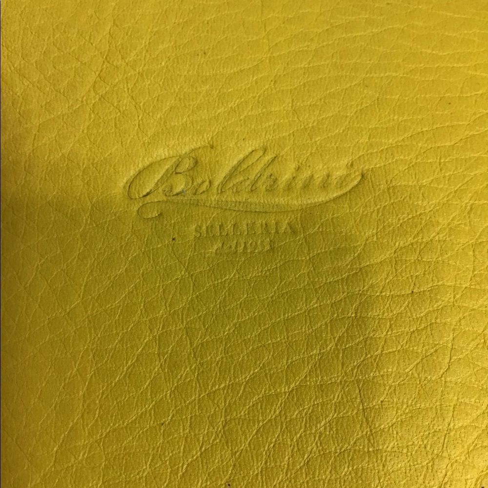 Boldrini Oversized Selleria Yellow Leather Portfolio Envelope Style Clutch - Picture 5 of 12